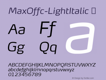 ☞Max Offc Light Italic Version 7.504; 2011; Build 1021; ttfautohint (v1.5);com.myfonts.easy.fontfont.max.offc-light-italic.wfkit2.version.3Z9f图片样张