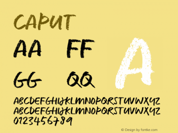 ☞CAPUT Version 1.000; ttfautohint (v1.5);com.myfonts.easy.joebob.caput.caput.wfkit2.version.52BE图片样张