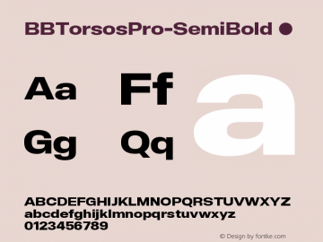 ☞BB Torsos Pro Semi Bold Version 1.000;hotconv 1.0.109;makeotfexe 2.5.65596; ttfautohint (v1.5);com.myfonts.easy.boldstudio.bb-torsos-pro.semi-bold.wfkit2.version.5iWK图片样张