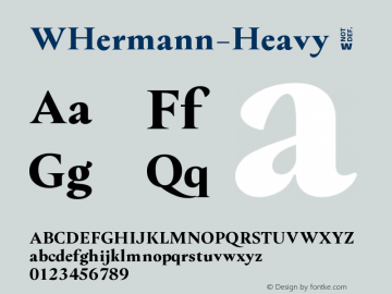 ☞W Hermann Heavy Version 1.000;PS 001.000;hotconv 1.0.88;makeotf.lib2.5.64775; ttfautohint (v1.5);com.myfonts.easy.without-foundry.hermann.heavy.wfkit2.version.5evs图片样张