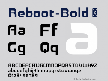 ☞Reboot Bold Version 1.001;hotconv 1.0.109;makeotfexe 2.5.65596;com.myfonts.easy.typelove-fontworks.reboot.bold.wfkit2.version.5irh图片样张