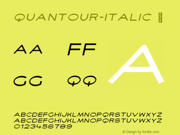 ☞Quantour Italic Version 1.000;PS 001.000;hotconv 1.0.88;makeotf.lib2.5.64775;com.myfonts.easy.teknike.quantour.italic.wfkit2.version.5ivb图片样张