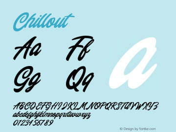 ☞Chillout Version 1.000;com.myfonts.easy.ydhrastudio.chillout.regular.wfkit2.version.5j5Q图片样张