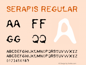 Serapis Regular Version 1.000;PS 001.000;hotconv 1.0.38图片样张