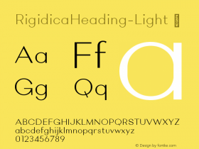 ☞Rigidica Heading Light Version 1.000;hotconv 1.0.109;makeotfexe 2.5.65596; ttfautohint (v1.5);com.myfonts.easy.ryan-williamson.rigidica-text.heading-light.wfkit2.version.5jS8图片样张