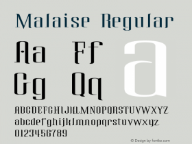 Malaise Regular Version 001.000图片样张