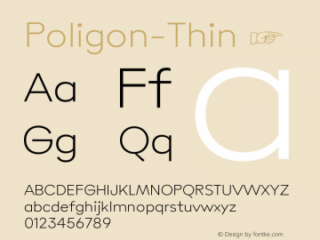 ☞Poligon Thin Version 2.000;hotconv 1.0.109;makeotfexe 2.5.65596; ttfautohint (v1.5);com.myfonts.easy.letter-omega.poligon.thin.wfkit2.version.5mff图片样张