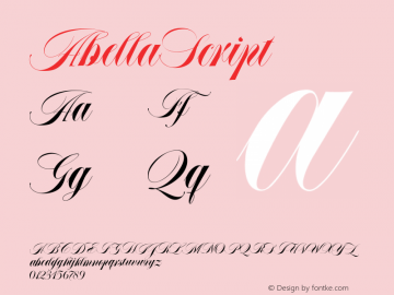 ☞Abella Script 1000; ttfautohint (v1.5);com.myfonts.easy.joelmaker.abella-script.regular.wfkit2.version.5n94图片样张