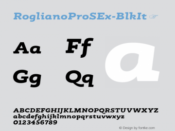 ☞RoglianoPro Semi Expanded Black Italic Version 1.000;hotconv 1.0.109;makeotfexe 2.5.65596;com.myfonts.easy.untype.roglianopro.semi-expanded-black-italic.wfkit2.version.5jQQ图片样张