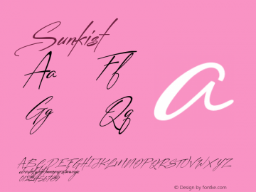 ☞Sunkist Version 1.000;com.myfonts.easy.sapre-studio.sunkist.regular.wfkit2.version.5m1N图片样张