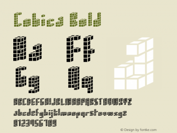 Cubica Bold 001.000 Font Sample