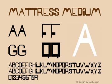 Mattress Medium 001.000 Font Sample