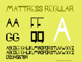 Mattress Regular Version 001.000 Font Sample