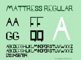 Mattress Regular 001.000 Font Sample