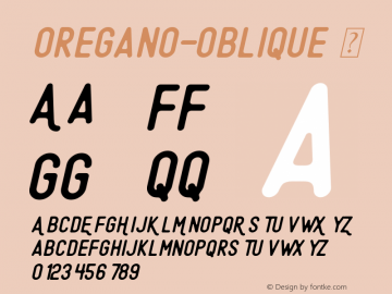 ☞Oregano Oblique Version 1.00;August 30, 2019;FontCreator 11.5.0.2430 64-bit;com.myfonts.easy.graphicfresh.oregano.oblique.wfkit2.version.5nhU图片样张