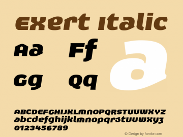 Exert字体,Exert-BlackItalic字体|Exert-Black