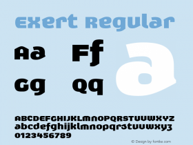 Exert Regular Version 001.000 Font Sample