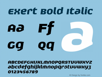 Exert字体,Exert-BoldItalic字体|Exert-Bold