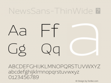 ☞NewsSans ThinWide Version 1.000; ttfautohint (v1.5);com.myfonts.easy.charactertype.newssans.thin-wide.wfkit2.version.5nyW图片样张