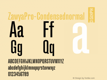 ☞Zawya Pro Condensed normal Version 1.000;hotconv 1.0.109;makeotfexe 2.5.65596;com.myfonts.easy.protype.zawya-pro.condensed-normal.wfkit2.version.5nFp图片样张