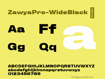 ☞Zawya Pro Wide Black Version 1.000;hotconv 1.0.109;makeotfexe 2.5.65596;com.myfonts.easy.protype.zawya-pro.wide-black.wfkit2.version.5nFA图片样张