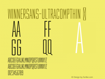 ☞Winner Sans UltraComp Thin Version 1.105;com.myfonts.easy.sportsfonts.winner-sans.ultra-compressed-thin.wfkit2.version.5nw2图片样张