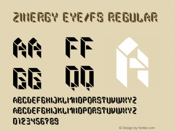 zinergy eYe/FS Regular Version 1.0 Font Sample