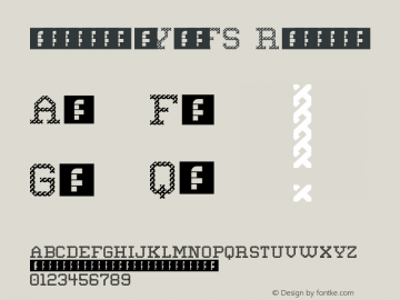 zextile eYe/FS Regular Version 1.0 Font Sample