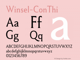 ☞Winsel Cond Thin Version 1.000;com.myfonts.easy.insigne.winsel.condensed-thin.wfkit2.version.5oN7图片样张