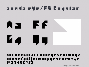 zenda eYe/FS Regular Version 1.0 Font Sample