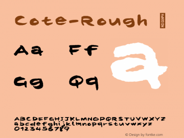 ☞Cote Rough Version 1.000;PS 001.000;hotconv 1.0.88;makeotf.lib2.5.64775;com.myfonts.easy.teknike.cote.rough.wfkit2.version.5pkb图片样张