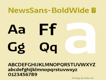 ☞NewsSans BoldWide Version 1.000; ttfautohint (v1.5);com.myfonts.easy.charactertype.news-sans-wide.bold.wfkit2.version.5pv4图片样张