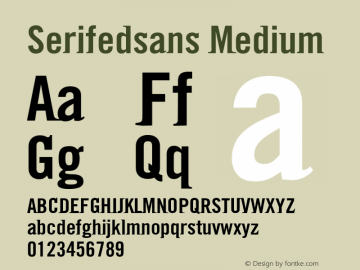 Serifedsans Medium Version 001.001 Font Sample