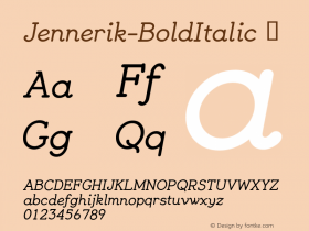 ☞Jennerik-BoldItalic Version 1.0 2019;com.myfonts.easy.ingrimayne.jennerik.bold-italic.wfkit2.version.5pFX图片样张