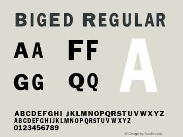 BigEd Regular Version 001.000 Font Sample