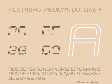 ☞Nostromo Medium It Outline Version 1.000;hotconv 1.0.109;makeotfexe 2.5.65596;com.myfonts.easy.great-scott.nostromo.medium-italic-outline.wfkit2.version.5qiE图片样张