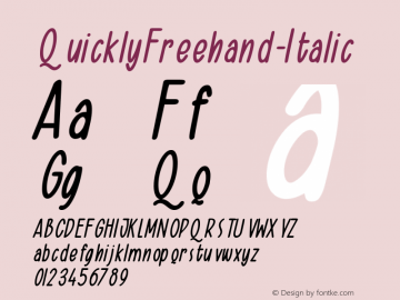 ☞Quickly Freehand Italic Version 1.00;December 10, 2019;FontCreator 12.0.0.2547 64-bit;com.myfonts.easy.cititype.quickly-freehand.italic.wfkit2.version.5qyB图片样张