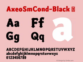 ☞Axeo Black Semi Condensed Version 001.001 ; ttfautohint (v1.5);com.myfonts.easy.asritype.axeo.black-semi-condensed.wfkit2.version.5qA7图片样张