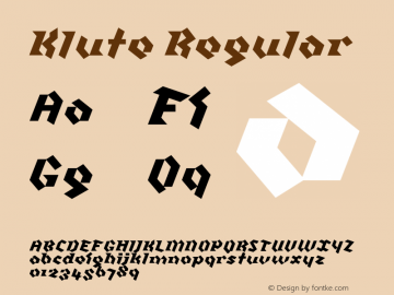 Klute Regular Version 1.00 Font Sample