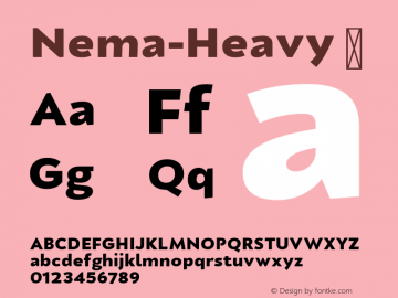 ☞Nema-Heavy 1.000;com.myfonts.easy.hurufatfont-type-foundry.nema.heavy.wfkit2.version.5rAo图片样张