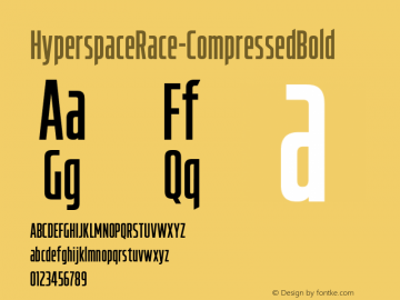 ☞Hyperspace Race CompressedBold Version 1.000;hotconv 1.0.109;makeotfexe 2.5.65596;com.myfonts.easy.swell-type.hyperspace-race.compressed-bold.wfkit2.version.5rHt图片样张