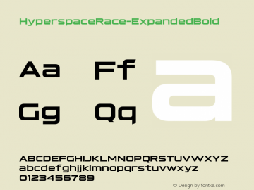 ☞Hyperspace Race Expanded Bold Version 1.000;hotconv 1.0.109;makeotfexe 2.5.65596; ttfautohint (v1.5);com.myfonts.easy.swell-type.hyperspace-race.expanded-bold.wfkit2.version.5rHK图片样张