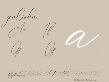 ☞galisha Version 1.000;com.myfonts.easy.teweka.galisha.regular.wfkit2.version.5s77图片样张