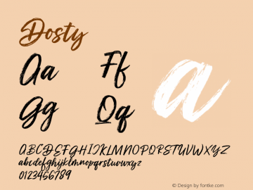 ☞Dosty Version 1.000;com.myfonts.easy.dhanstudio.dosty.regular.wfkit2.version.5soZ图片样张