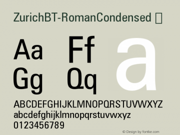 ☞Zurich Cn BT Version 1.01 emb4-OT; ttfautohint (v1.5);com.myfonts.easy.bitstream.zurich.condensed.wfkit2.version.2fsZ图片样张