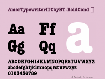 ☞AmerType BdCn BT Bold mfgpctt-v4.5 Fri Jun 25 07:48:29 EDT 1999; ttfautohint (v1.5);com.myfonts.easy.bitstream.itc-american-typewriter.bold-condensed.wfkit2.version.ce图片样张