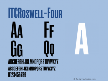 ☞ITC Roswell Four Version 1.00; 2006; ttfautohint (v1.5);com.myfonts.easy.itc.roswell.four.wfkit2.version.3Lnt图片样张