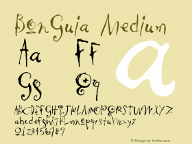 BonGuia Medium 001.000 Font Sample