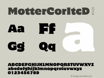 ☞MotterCorItcD Version 001.005;com.myfonts.easy.urw.itc-motter-corpus.itc-motter-corpus.wfkit2.version.3CM图片样张