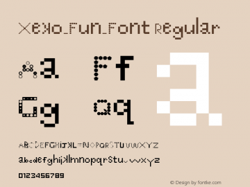 XeKo_Fun_Font Regular Version 1.0 Font Sample